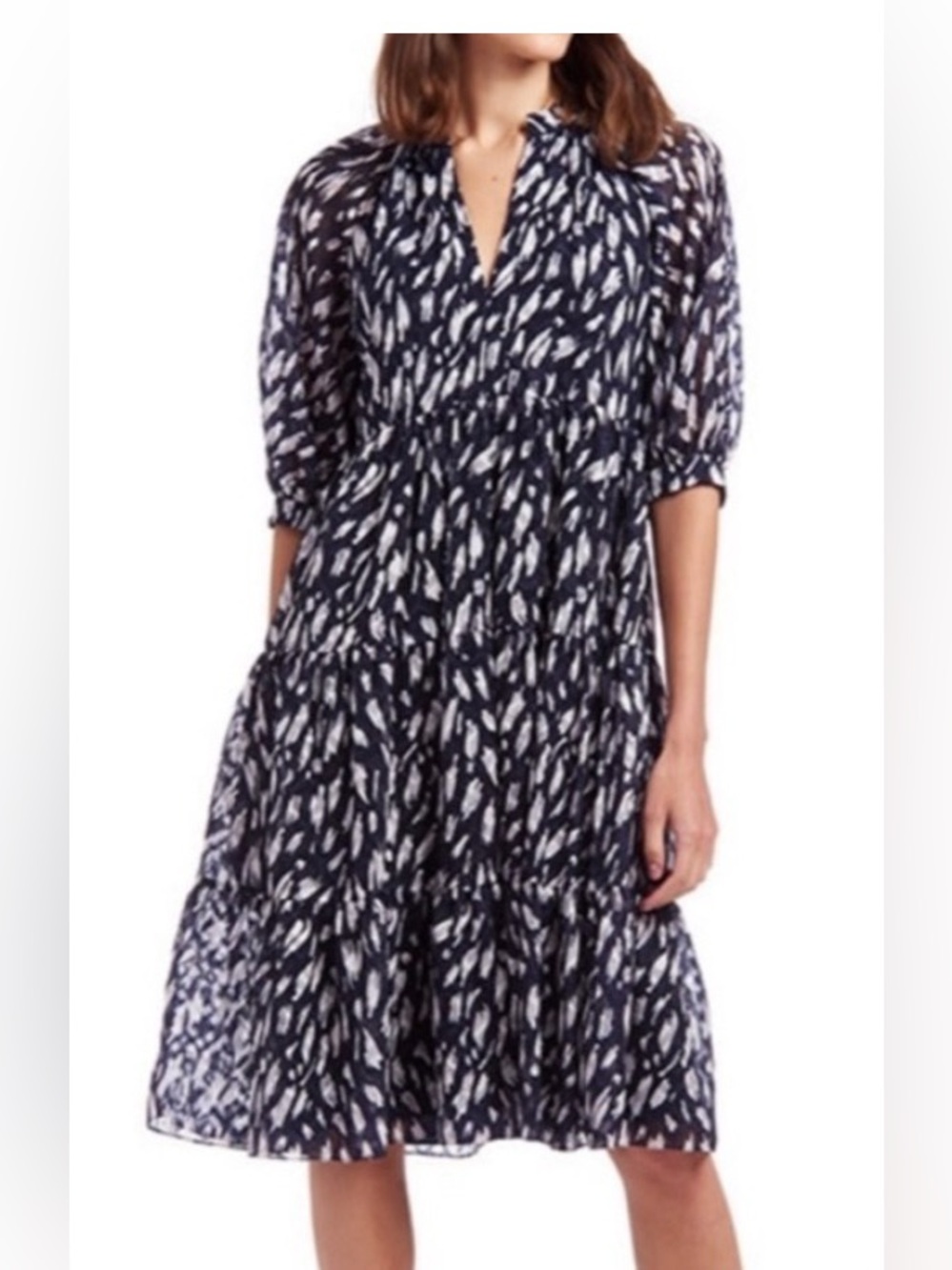 Amanda Uprichard Diego Midi Printed Dress – Size Small